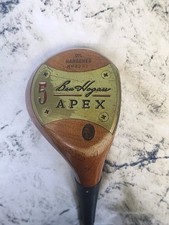 VINTAGE Ben Hogan Apex Persimmon Fairway 5 Wood Factory Apex Steel Stiff Golf 