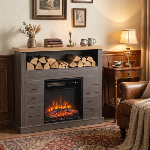 Electric fireplace and - fireplace,