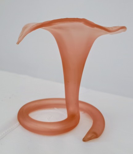 Vintage frosted pink glass - frosted,