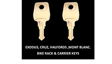 01-25 9901-9925 HALFORDS EXODUS CRUZ MONT BLANC BIKE CYCLE RACK CARRIER KEYS CUT