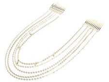Gold Crystal Diamante Brow