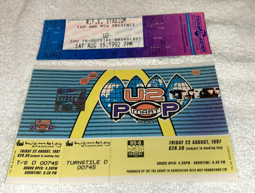 Unused concert tickets - u2,