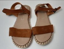 Lola Gonzalez DESIGNER Ladies Brown Suede Leather Sandals Cushioned Insoles UK6