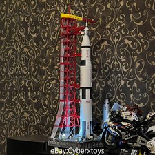 [craft] 1/144 NASA Saturn V Rocket Launch Tower Frame Set Model Painted Light-up