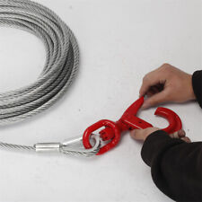 10mm x 10m Steel Winch Cable Winch Wire Rope With Swivel Self Locking Hook