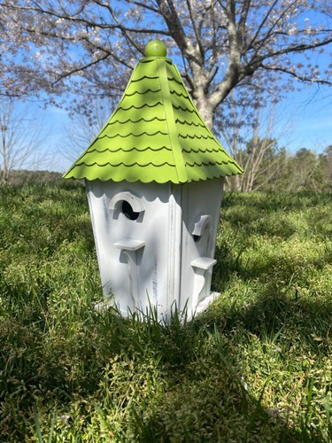 Wooden bird houses - bird, outside
