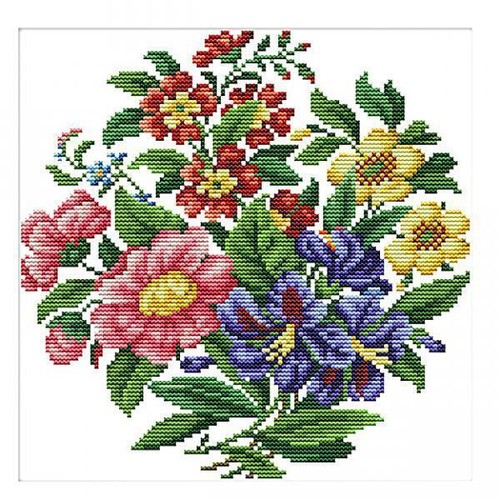 Printed christmas cross - printed, stitch