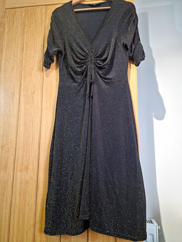 Primark black glitter ruched - primark,