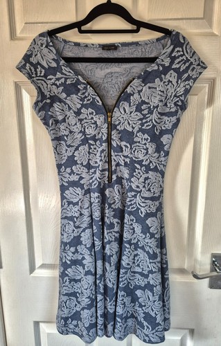 River island denim blue zip - river,