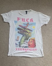 Vintage Drop Dead Clothing Graphic T-Shirt XL — F* Everything Surf Monster RARE