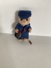 Vintage Sylvanian Families Postman . 1985 . Post Bag Hat Stamp. Vgc