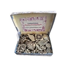 18 Wooden Printing Block Set