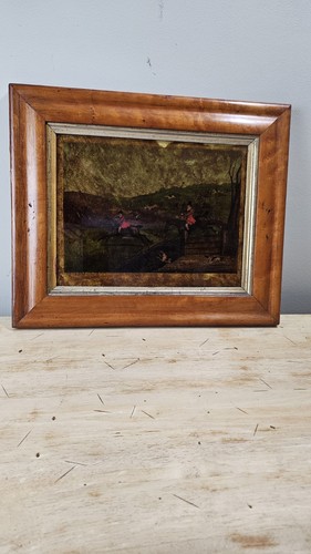 Antique georgian reverse glass - antique,