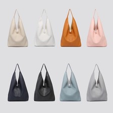 New Women Vegan Leather Practical Large Shopper Hobo Slouch Handbag Shoulder Bag