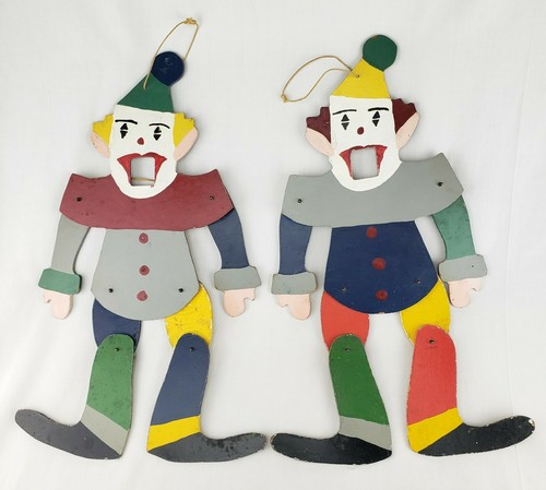 Vintage clown jumping jack toy - vintage,