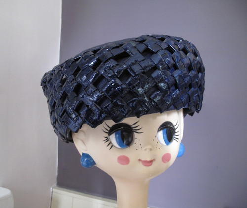 Hat pillbox one size - size, blue