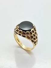 9ct Yellow Solid Gold Onyx