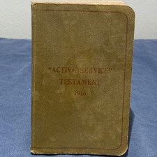 Rare 1916 Dated WW1 Great War Active Service Testament Soldiers Pocket Bible.