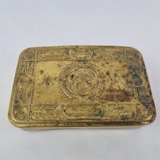 Antique WW1 British Princess Mary Brass Christmas Gift Tin