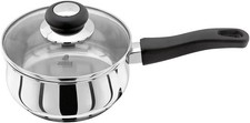 Judge Vista Stainless Steel 16cm Large Saucepan 1L with Vented Glass Lid