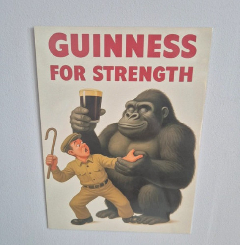 Guinness metal tin wall - guinness,
