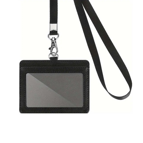 Leather vertical badge - leather,
