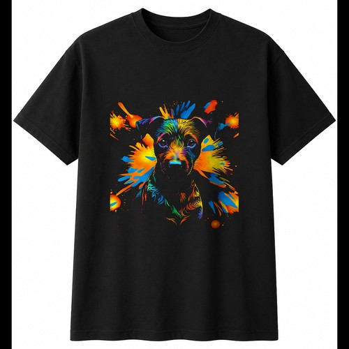 Patterdale terrier glowing - patterdale,