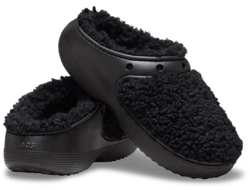 Crocs black sherpa lined clog - crocs,