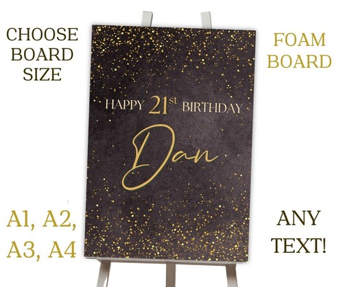 Personalised black gold - &,