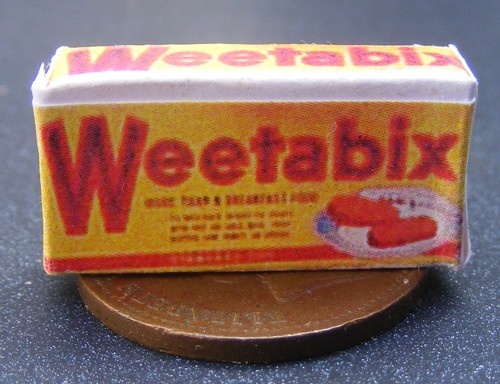 Dolls house weetabix - dolls, old