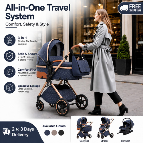 Premium prams travel - premium, 3-in-1