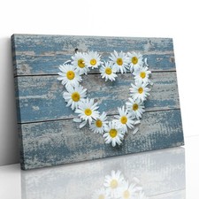 Daisy Flowers Heart Shape