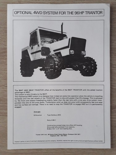 Trantor 964t 4wd tractor - 964t,