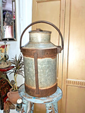 VINTAGE INDIAN METAL MILK CAN / CHURN