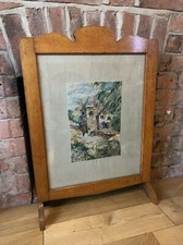 Art Deco Light Oak Framed Fire