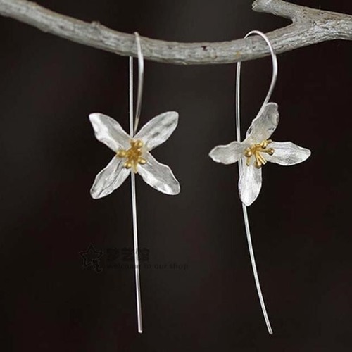 Pair long handmade flower - pair,