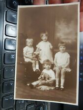 NELSON PHOTOGRAPH     STEIFF  ? ELEPHANT MINATURE ROCKING HORSE  KIDS PORTRAIT 