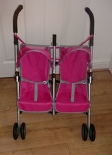 Silver Cross Twin Dolls Pram Pushchair Buggy Stroller