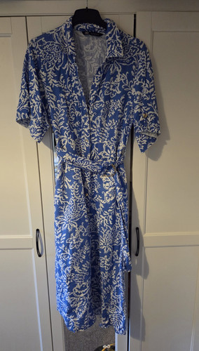 Zara blue white floral short - zara,