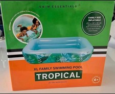 XL Rectangular Family Swimming Pool 'Tropical'- Design. Slightly Used
