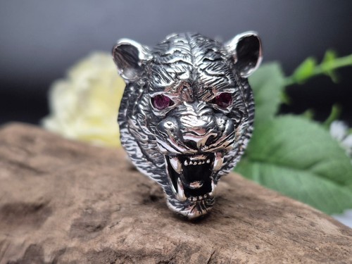 Huge sterling silver tiger - silver,