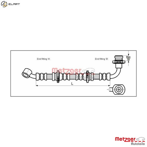 Brake hose 4110071 - 4110071, for