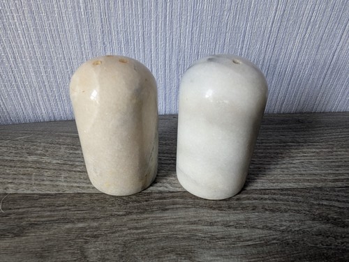 Vintage white grey marble salt - vintage,