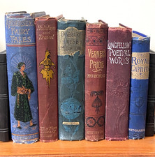6 Antiquarian HB Books 