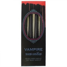 Black Taper Candles Gothic Vampire Tears Dripping Blood Effect Halloween Candle