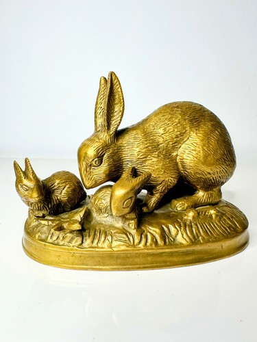 Vtg french cast brass - brass, figurine