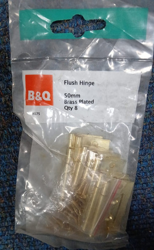 Flush door hinge 50mm brass - 8x,