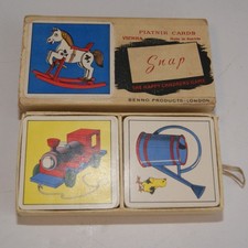 Piatnik vintage Snap Cards 1950’s Benno Products London Children’s Card Game