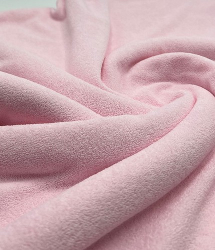 Pink terry towelling polyester - pink,