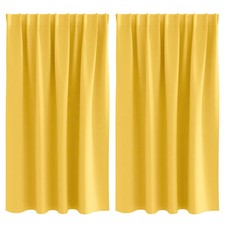 Blackout Curtains with Rings Polyester Window Treatment Bedroom Covers  vidaXL